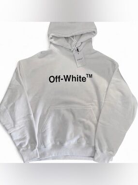 Off-White white hoodie Size L new